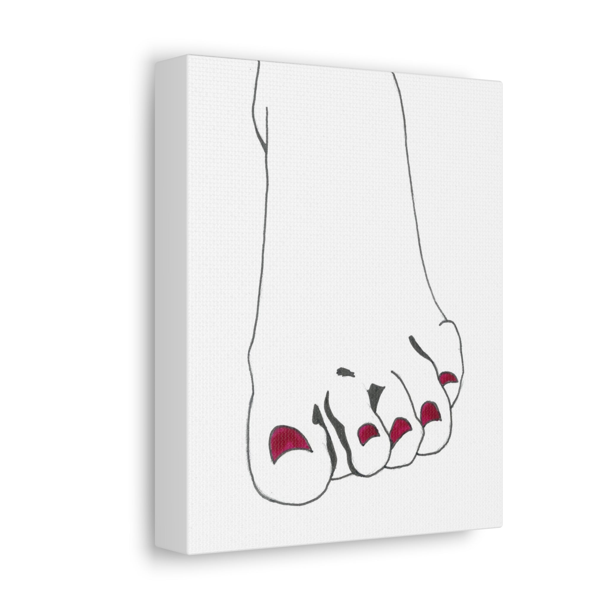 Artistic Foot Canvas Wall Art, Minimalist Home Decor, Gift for Her, Unique Birthday Present, Modern Boho Art