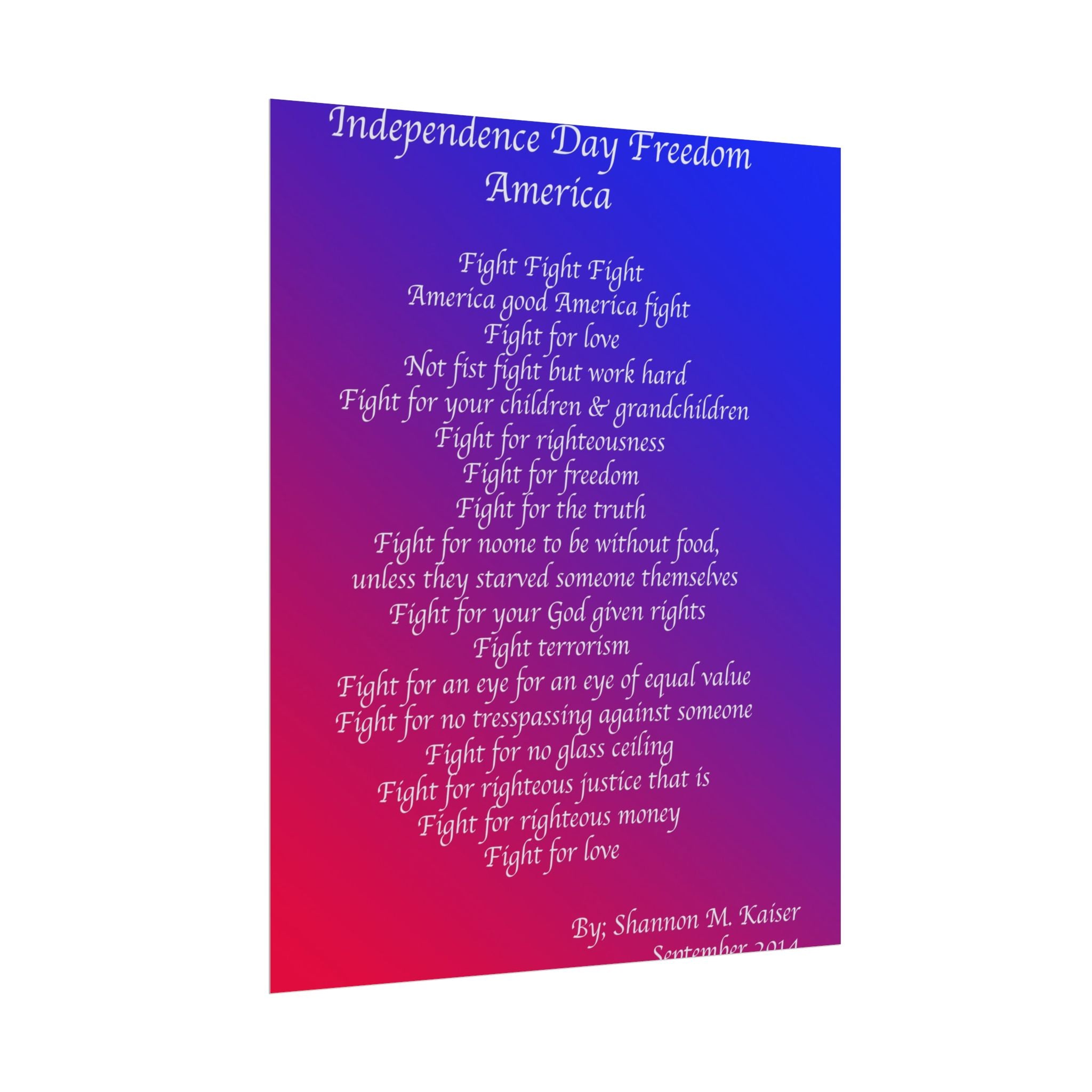 Patriotic Freedom Poster, Independence Day Decor, Inspirational Wall Art, Americana Home Decor, Motivational Gift for National Holidays