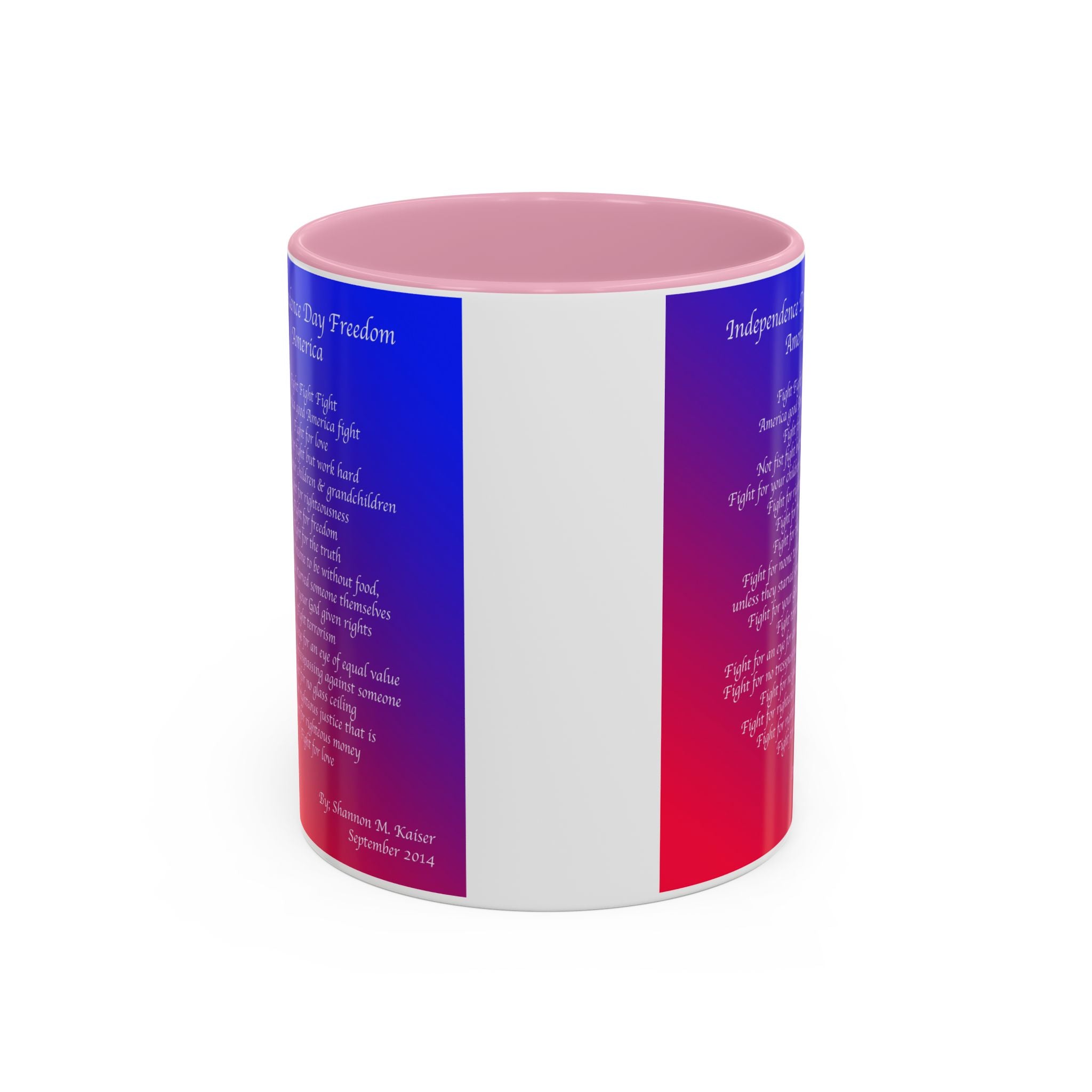 Colorful Independence Day Mug, Patriotic Coffee Cup, Freedom Quote Gift, 4th of July Decor, Inspirational Drinkware