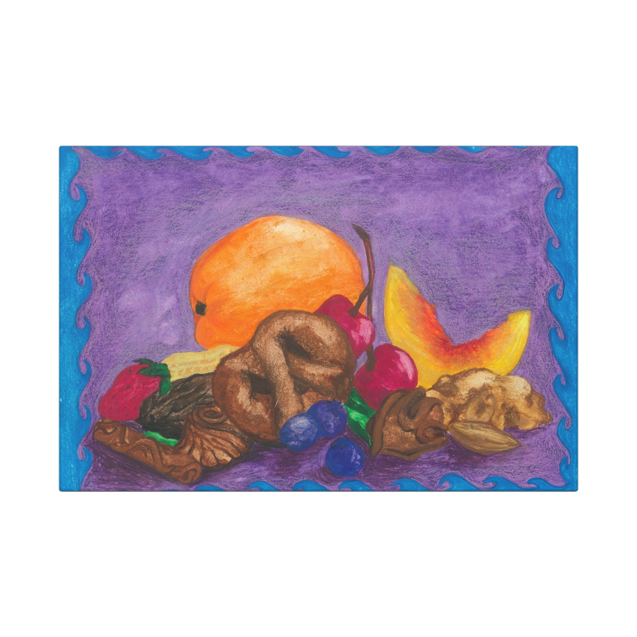 Colorful Canvas Art Wraps, Fruit and Snack Theme, Decorative Wall Art, Vibrant Home Decor, Gift for Art Lovers, Kids Room Decor