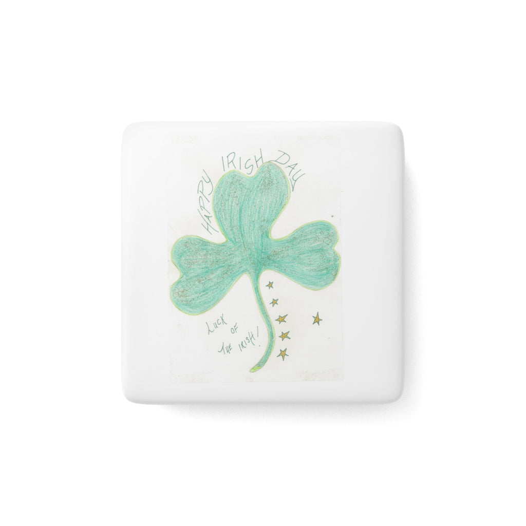 St. Patrick's Day Magnet, Irish Clover Charm, Festive Decor, Kitchen Magnet, Holiday Gift