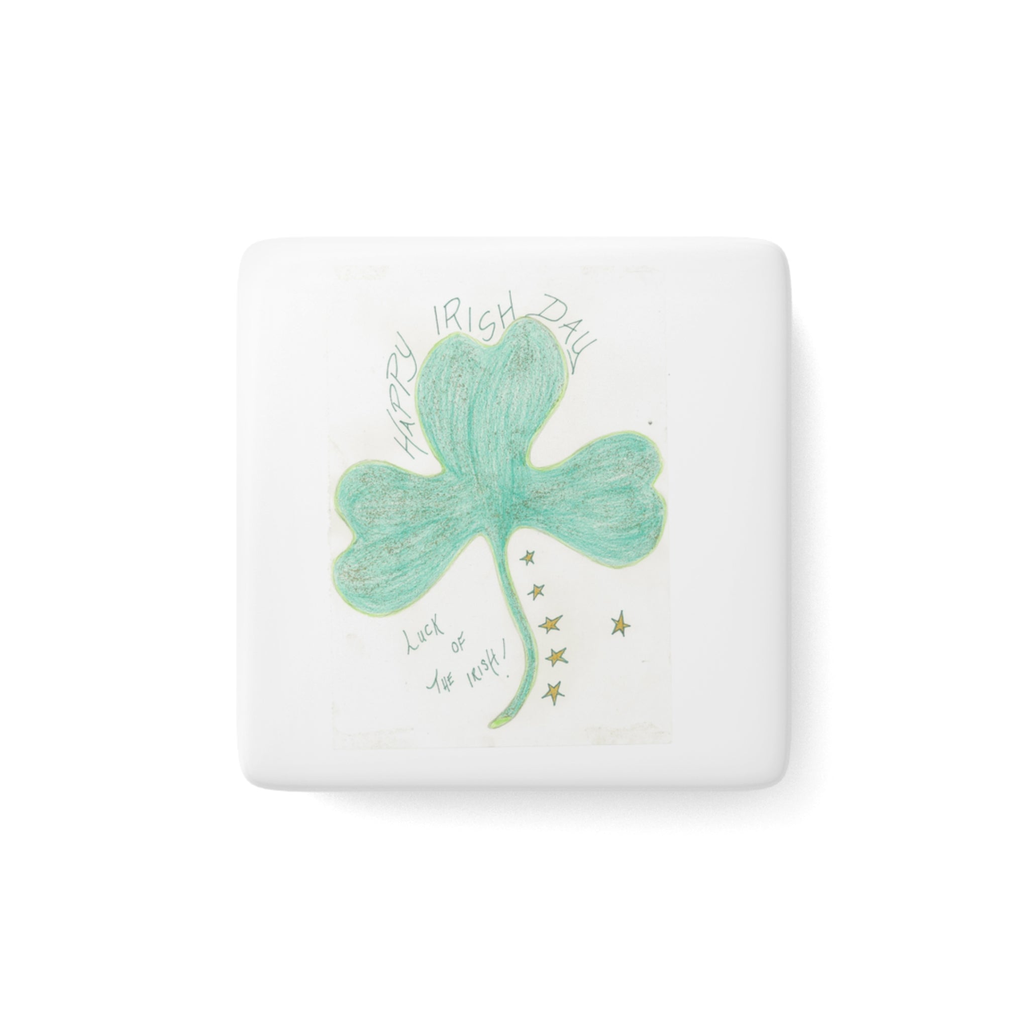 St. Patrick's Day Magnet, Irish Clover Charm, Festive Decor, Kitchen Magnet, Holiday Gift