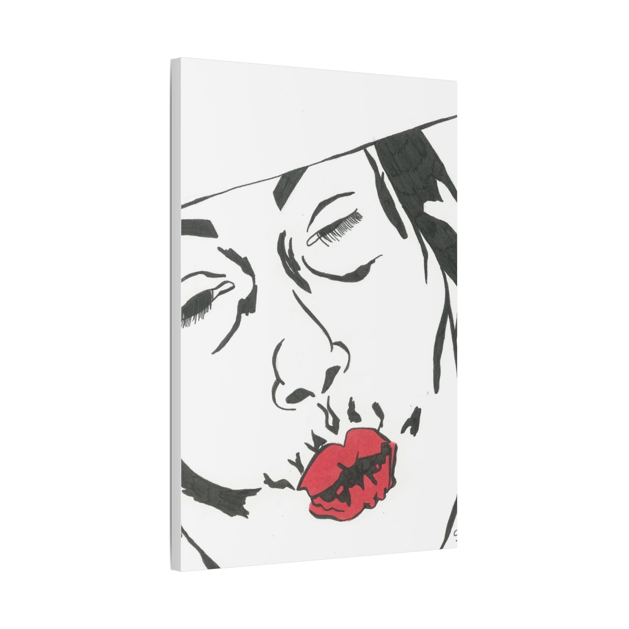 Artistic Lips Canvas Wall Art, Modern Decor, Unique Gift, Home Gallery, Boho Interior, Statement Piece