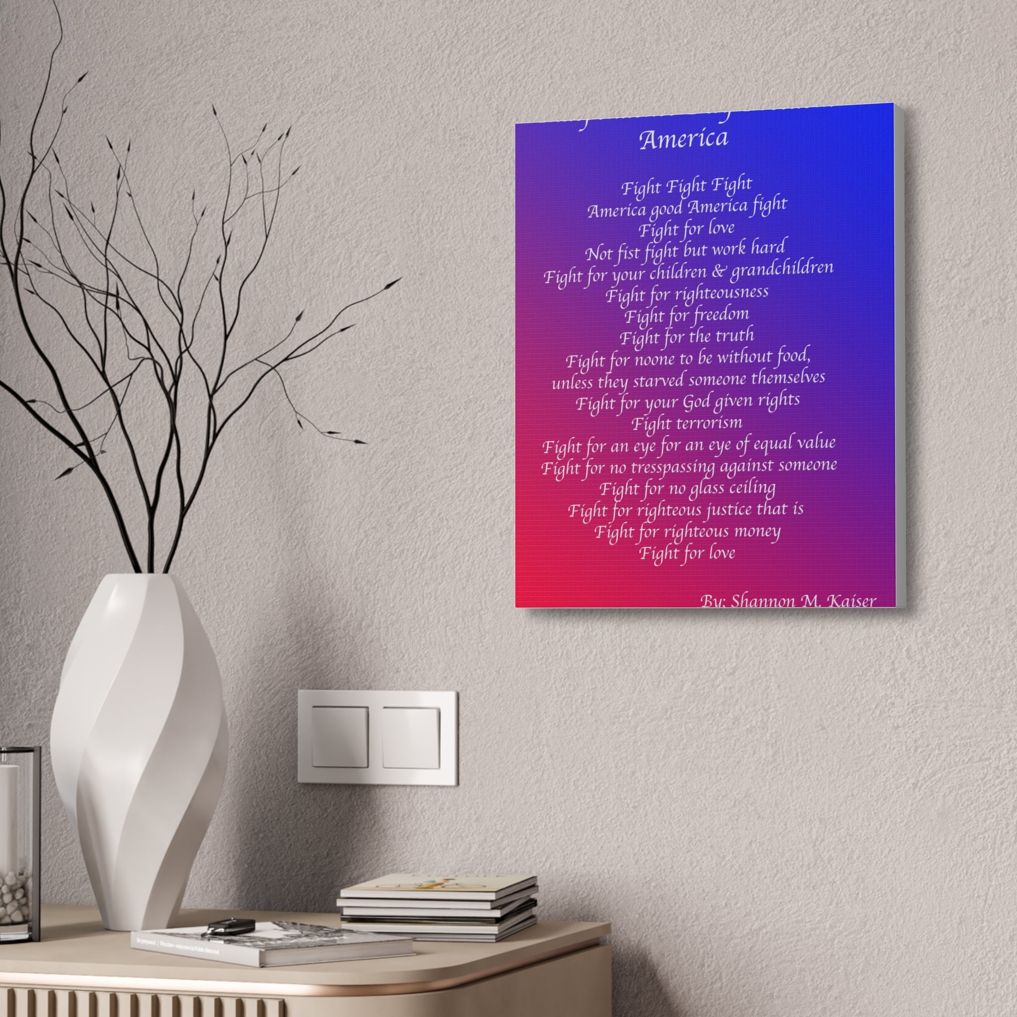 Independence Day Freedom Canvas Art, Patriotic Home Decor, 4th of July Wall Art, Inspirational Quote Print, Gift for Freedom Lovers