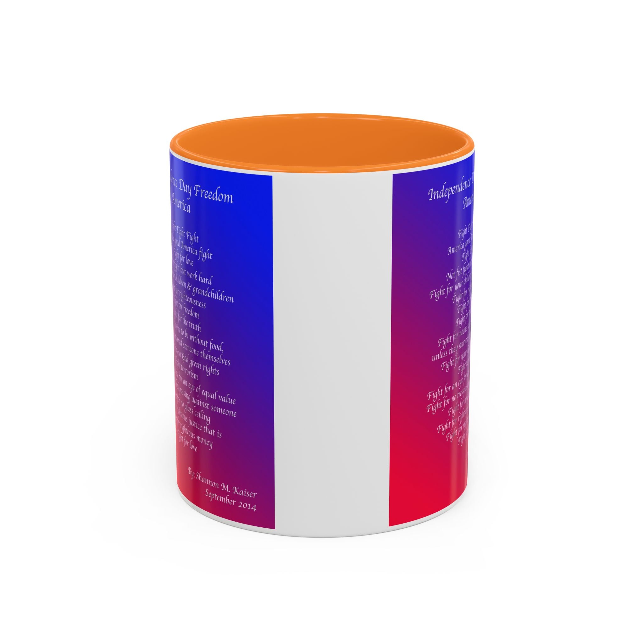 Colorful Independence Day Mug, Patriotic Coffee Cup, Freedom Quote Gift, 4th of July Decor, Inspirational Drinkware